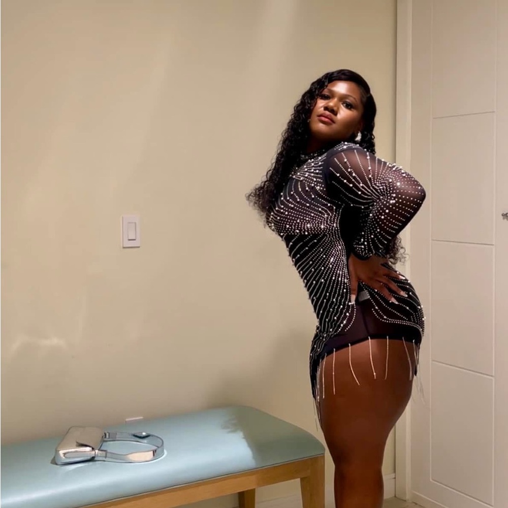 Amazon Black and Silver Mini Dress